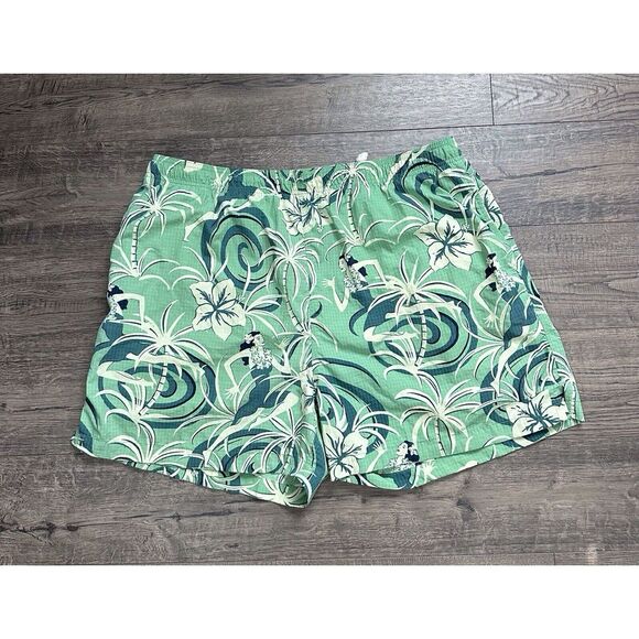 Tommy Bahama Men's Hawaiian FLORAL Nylon Swim Trunks Shorts‎ Size XL - Picture 1 of 7